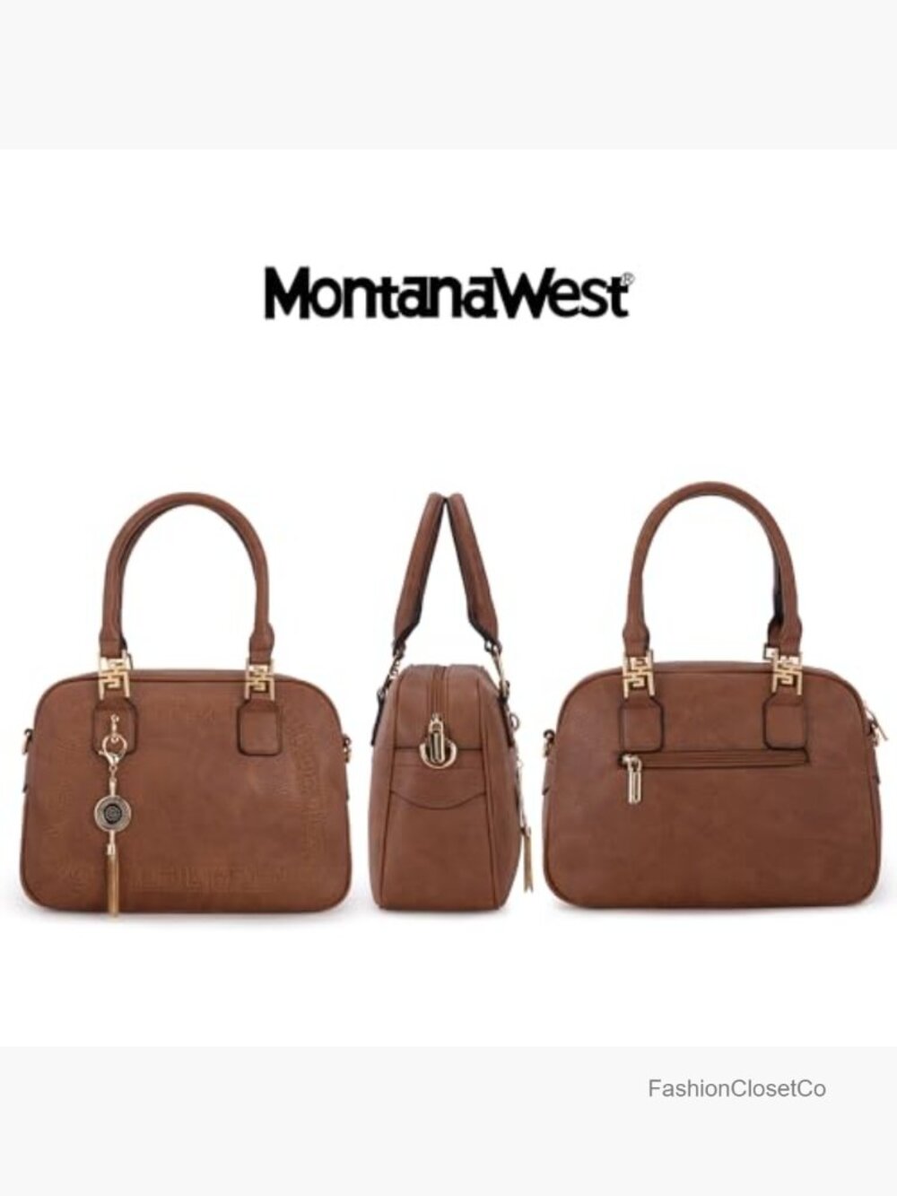 Small Crossbody Satchel Handbag with Detachable Strap Vegan Leather - Picture 5 of 7